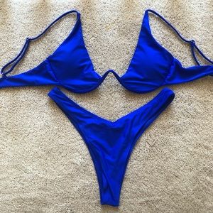 🚫SOLD Ⓜ️ERCARI Royal Blue Sexy Thong Bikini M L